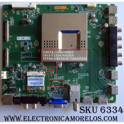 MAIN PARA TV VIZIO / NUMERO DE PARTE 0160CAP00100ST 904 / 1P-012BJ00-4012 / 1P-0127X01-4010 / 1P-0128J00-4011 / Y8385904S / SUSTITUTAS Y8385864S / Y8386216S / Y8386194S / Y8386242S / PANEL JE695D3LB2N / MODELOS E701I-A3 / MAS VERSIONES EN DESCRIPCIÓN...